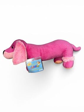 GANZ Webkinz Dazzle Dachshund Dog Plush Animal HM 473 With Unused Code Pink 12"